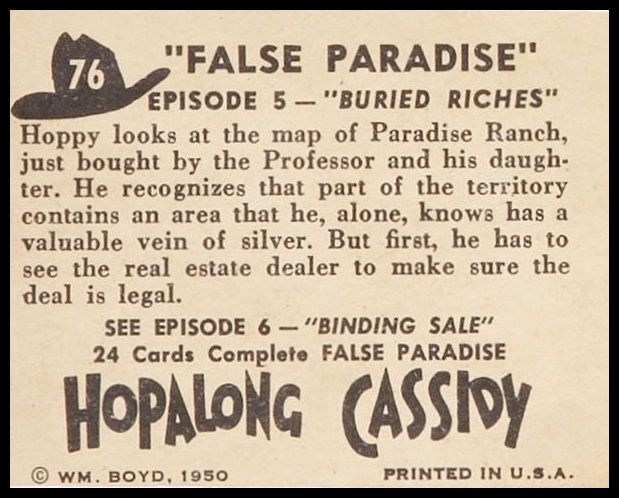 1950 WIlliam Boyd Hopalong Cassady